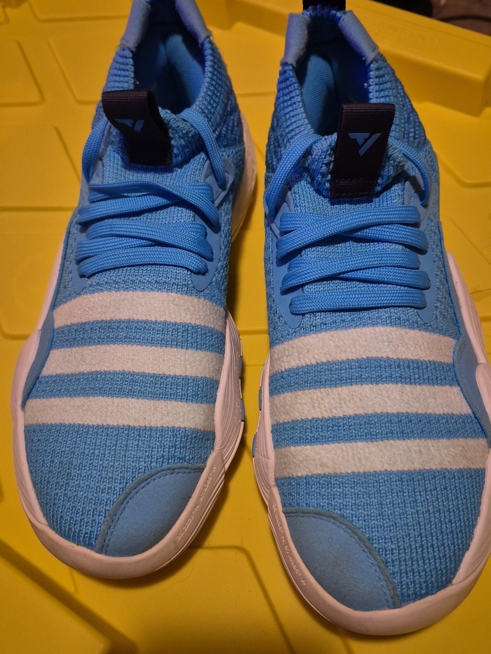 adidas Light Blue and White Athletic Shoes